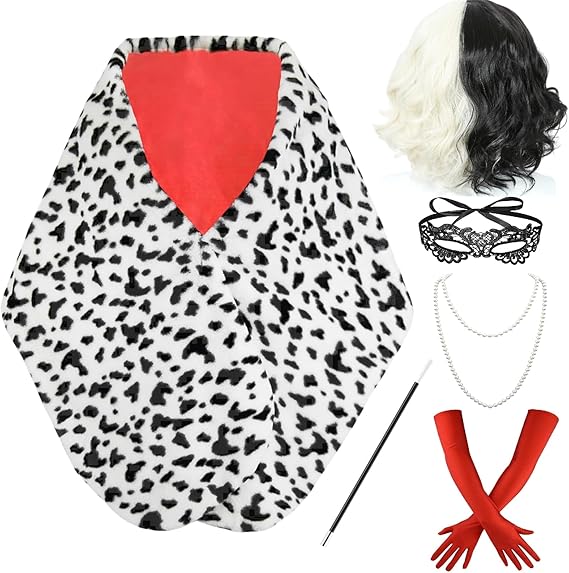 Face Scarf Mask - Costume da Cruella De Vil per