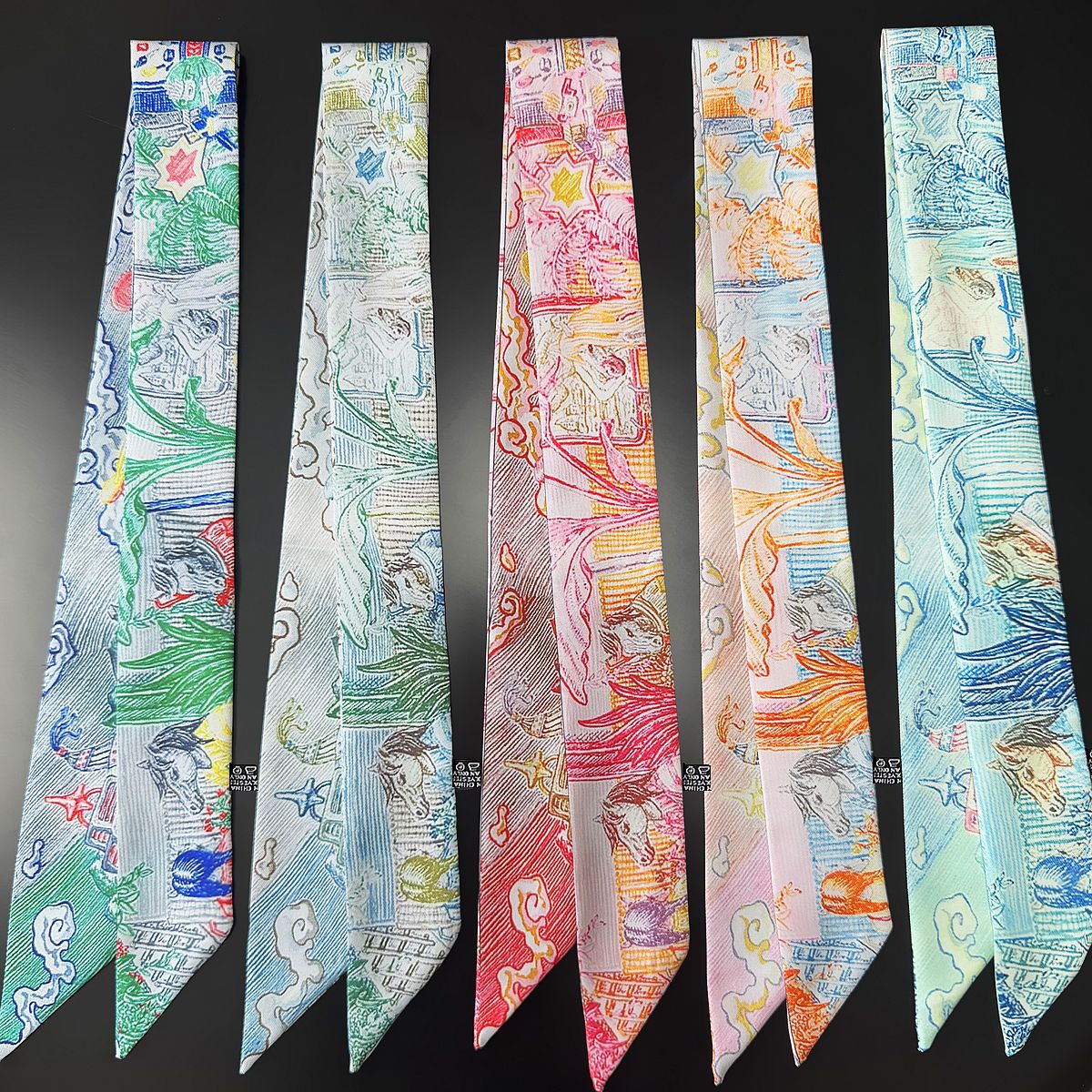 Face Scarf Mask - Sciarpa di lusso in seta con