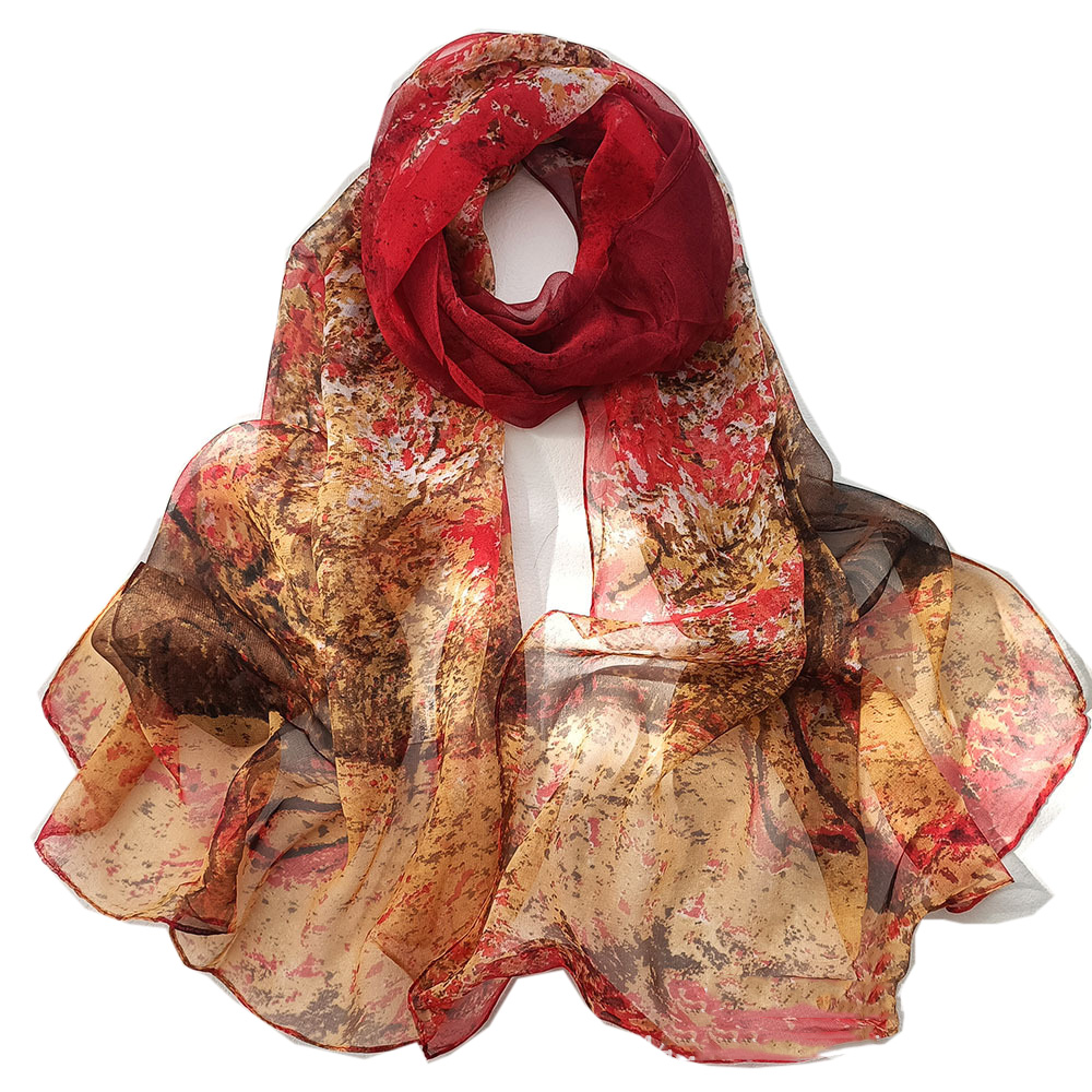 Face Scarf Mask - New Fashion Life Tree Chiffon sciarpa